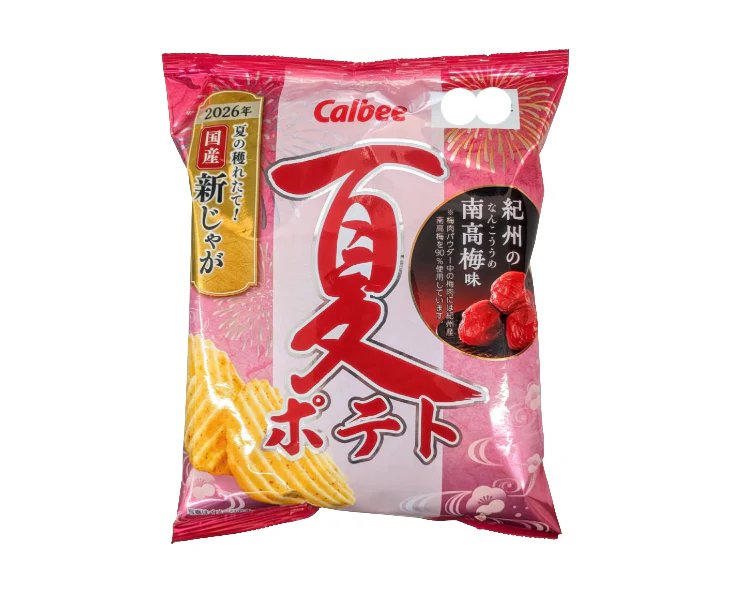 Calbee 2026 夏季限定薯片 紀州南高梅味