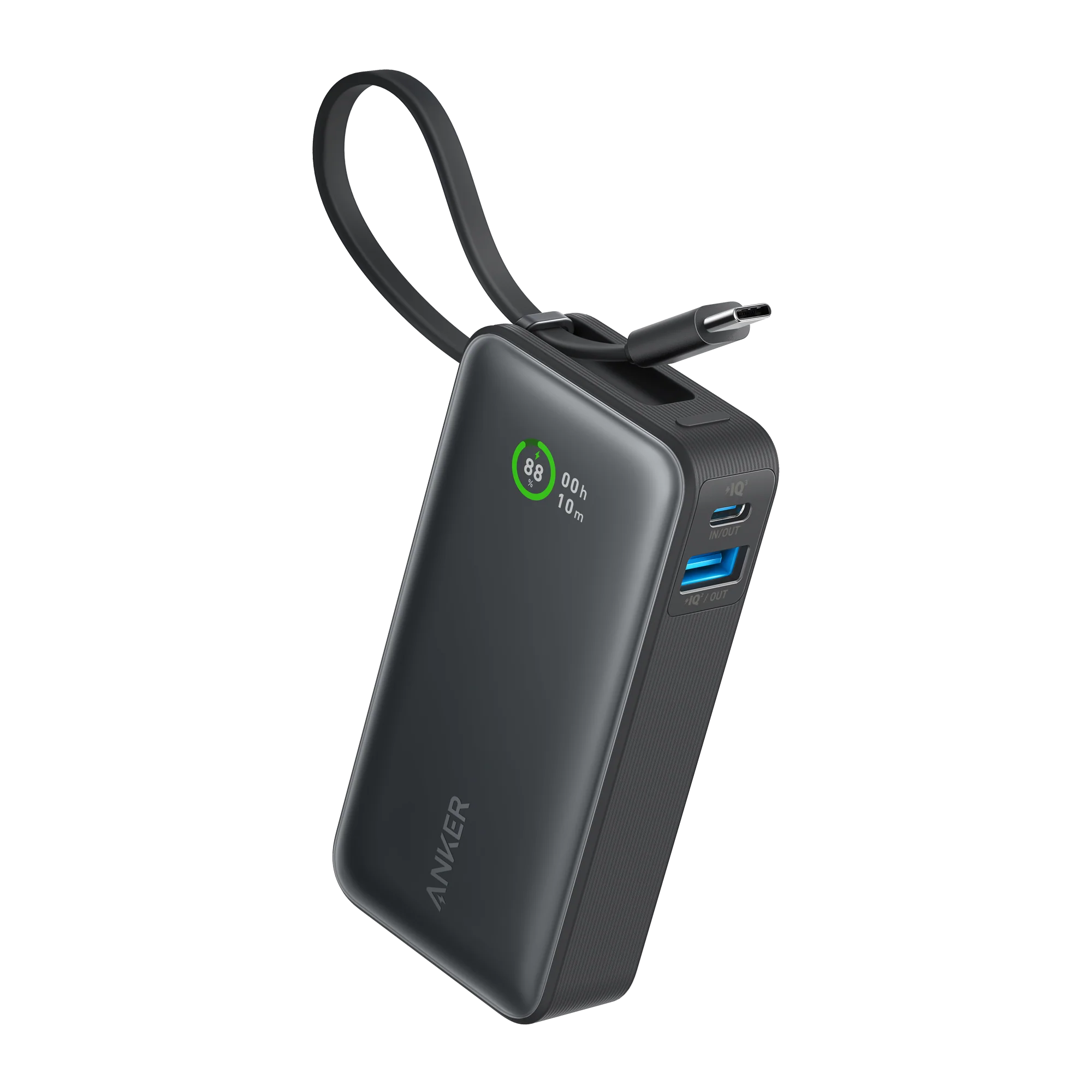 Anker Nano 流動電源內置 USB-C 充電線